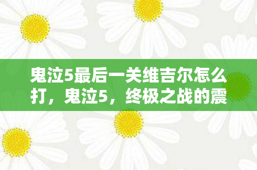 鬼泣5最后一关维吉尔怎么打，鬼泣5，终极之战的震撼与感动