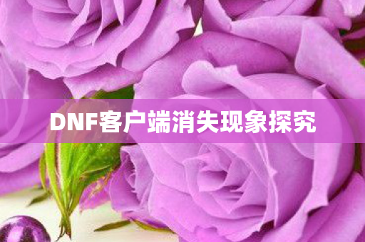 DNF客户端消失现象探究