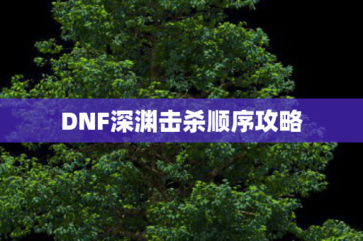 DNF深渊击杀顺序攻略