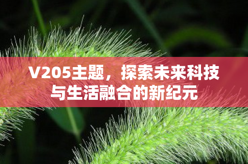 V205主题,探索未来科技与生活融合的新纪元 V205主题,探索未来科技与生活融合的新纪元