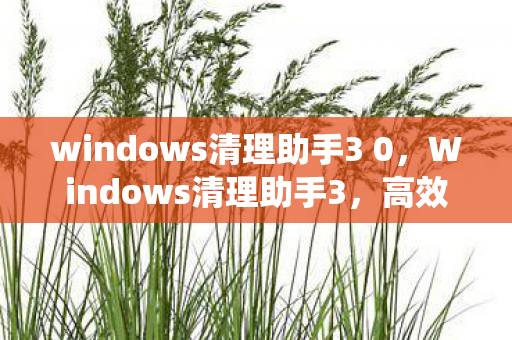 windows清理助手3 0，Windows清理助手3，高效清理，让系统焕然一新