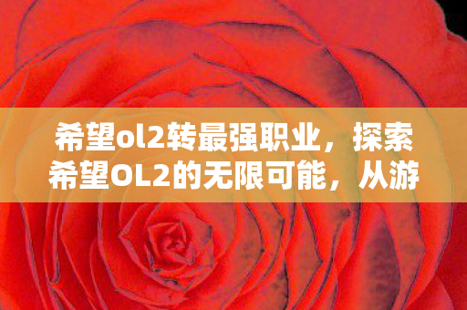 希望ol2转最强职业，探索希望OL2的无限可能，从游戏体验到社区生态的深度剖析