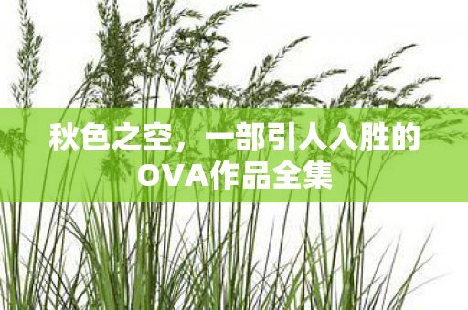 秋色之空,一部引人入胜的OVA作品全集 秋色之空,一部引人入胜的OVA作品全集