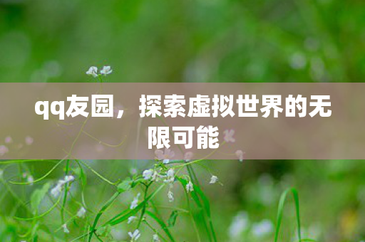 qq友园,探索虚拟世界的无限可能 qq友园,探索虚拟世界的无限可能