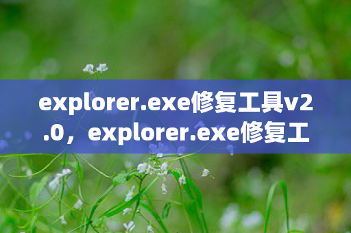 explorer.exe修复工具v2.0,explorer.exe修复工具,解决Windows资源管理器问题的利器 explorer.exe修复工具v2.0,explorer.exe修复工具,解决Windows资源管理器问题的利器