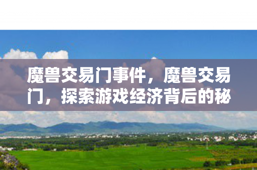魔兽交易门事件,魔兽交易门,探索游戏经济背后的秘密 魔兽交易门事件,魔兽交易门,探索游戏经济背后的秘密