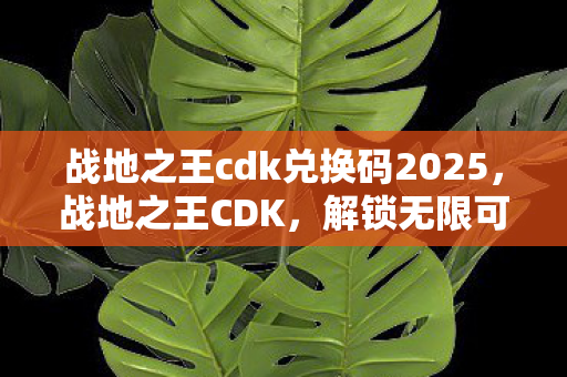 战地之王cdk兑换码2025,战地之王CDK,解锁无限可能的数字密钥 战地之王cdk兑换码2025,战地之王CDK,解锁无限可能的数字密钥