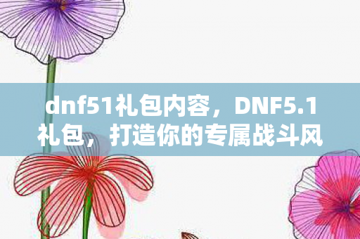 dnf51礼包内容，DNF5.1礼包，打造你的专属战斗风格