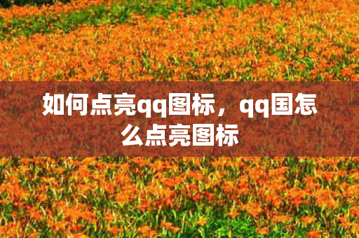 如何点亮qq图标,qq国怎么点亮图标 如何点亮qq图标,qq国怎么点亮图标