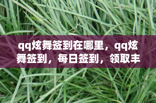 qq炫舞签到在哪里,qq炫舞签到,每日签到,领取丰厚奖励 qq炫舞签到在哪里,qq炫舞签到,每日签到,领取丰厚奖励