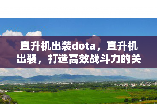 直升机出装dota，直升机出装，打造高效战斗力的关键