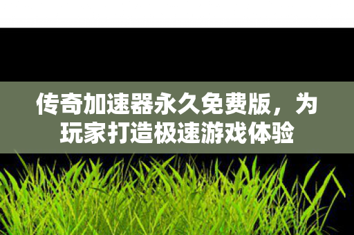 传奇加速器永久免费版，为玩家打造极速游戏体验