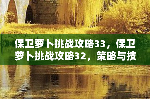 保卫萝卜挑战攻略33，保卫萝卜挑战攻略32，策略与技巧的深度解析