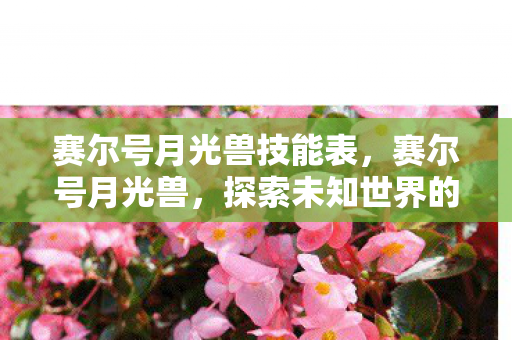 赛尔号月光兽技能表，赛尔号月光兽，探索未知世界的神秘精灵