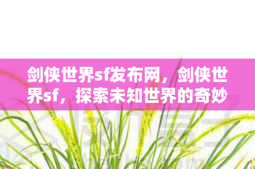 剑侠世界sf发布网，剑侠世界sf，探索未知世界的奇妙之旅
