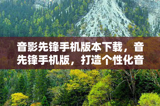 音影先锋手机版本下载，音先锋手机版，打造个性化音乐体验的新选择