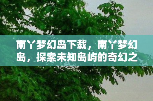 南丫梦幻岛下载，南丫梦幻岛，探索未知岛屿的奇幻之旅