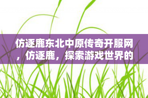 仿逐鹿东北中原传奇开服网，仿逐鹿，探索游戏世界的无限可能