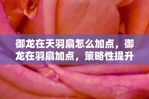 御龙在天羽扇怎么加点，御龙在羽扇加点，策略性提升角色战斗力的关键