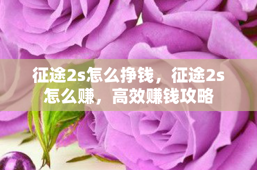 征途2s怎么挣钱，征途2s怎么赚，高效赚钱攻略