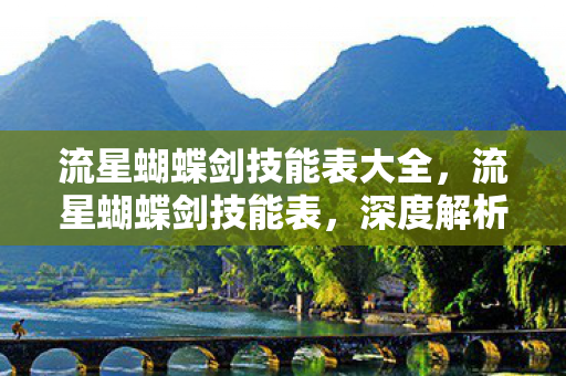 流星蝴蝶剑技能表大全，流星蝴蝶剑技能表，深度解析与实战应用