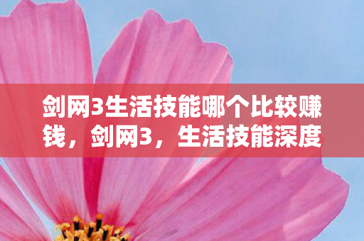 剑网3生活技能哪个比较赚钱，剑网3，生活技能深度解析
