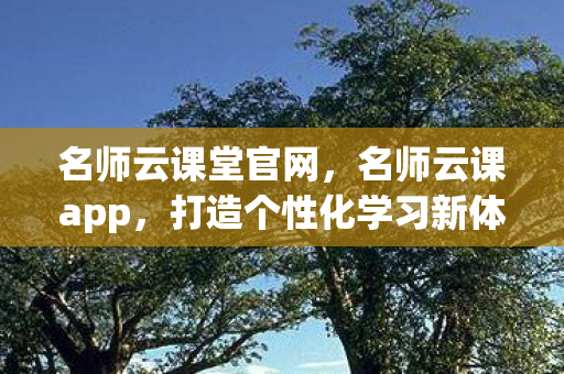 名师云课堂官网，名师云课app，打造个性化学习新体验