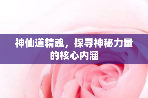 神仙道精魂,探寻神秘力量的核心内涵 神仙道精魂,探寻神秘力量的核心内涵