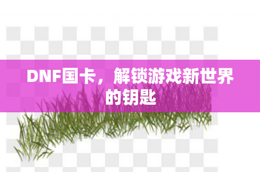 DNF国卡，解锁游戏新世界的钥匙