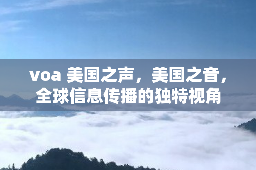 voa 美国之声，美国之音，全球信息传播的独特视角