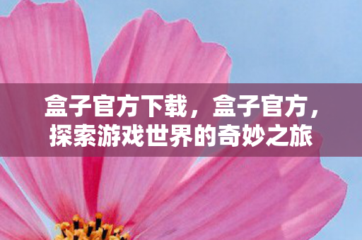 盒子官方下载，盒子官方，探索游戏世界的奇妙之旅
