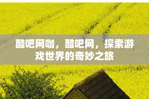 酷吧网咖，酷吧网，探索游戏世界的奇妙之旅