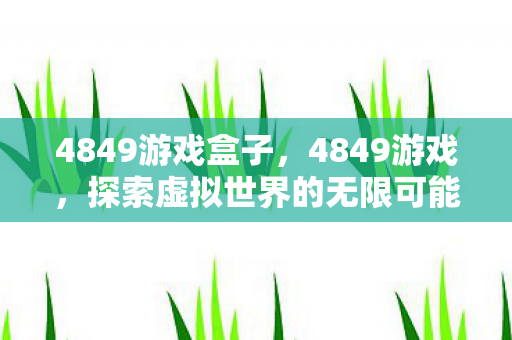 4849游戏盒子，4849游戏，探索虚拟世界的无限可能
