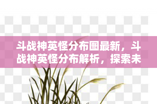 斗战神英怪分布图最新，斗战神英怪分布解析，探索未知领域的奇妙之旅