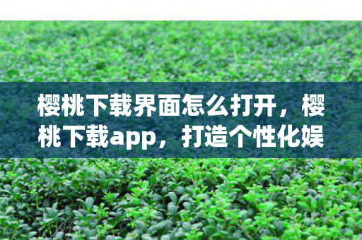 樱桃下载界面怎么打开，樱桃下载app，打造个性化娱乐新体验