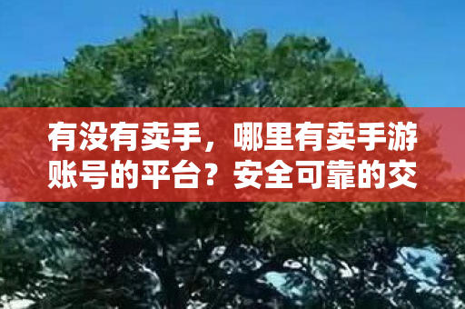 有没有卖手，哪里有卖手游账号的平台？安全可靠的交易场所推荐