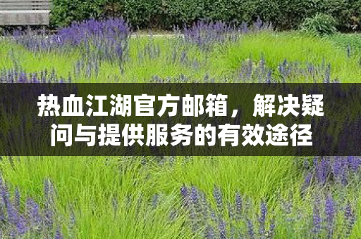 热血江湖官方邮箱，解决疑问与提供服务的有效途径