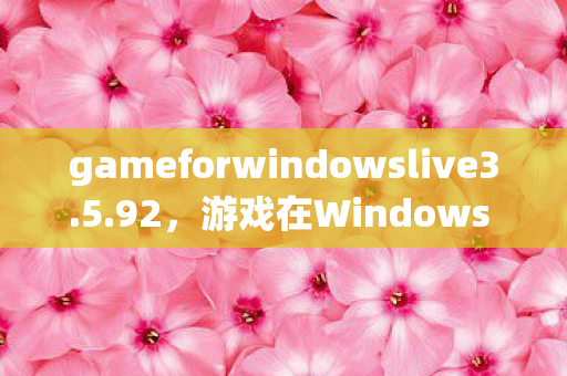 gameforwindowslive3.5.92，游戏在Windows Live上的独特体验
