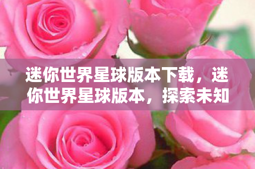 迷你世界星球版本下载，迷你世界星球版本，探索未知星球的奇妙之旅