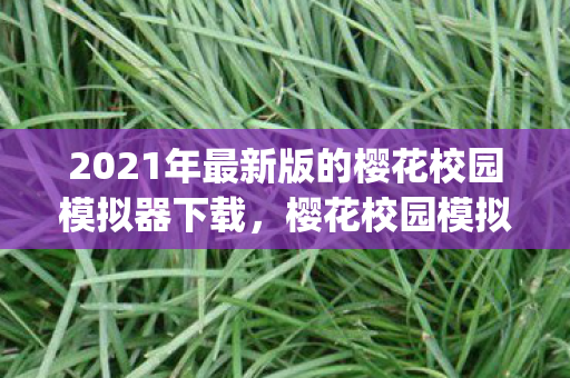2021年最新版的樱花校园模拟器下载，樱花校园模拟器(新服版)下载体验与分享
