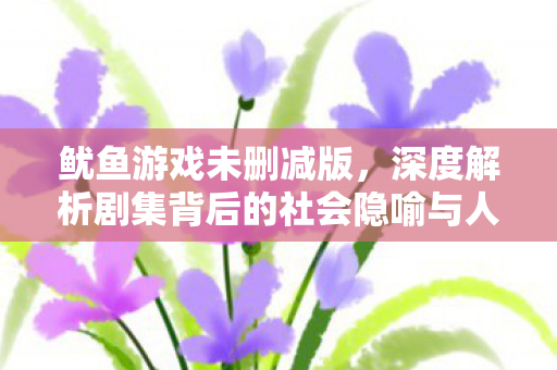 鱿鱼游戏未删减版，深度解析剧集背后的社会隐喻与人性探索