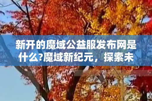 新开的魔域公益服发布网是什么?魔域新纪元，探索未知，挑战极限