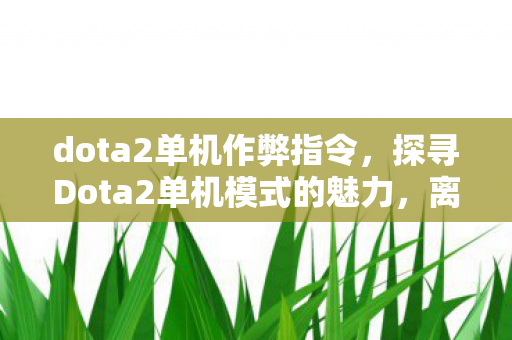 dota2单机作弊指令，探寻Dota2单机模式的魅力，离线竞技的无限可能