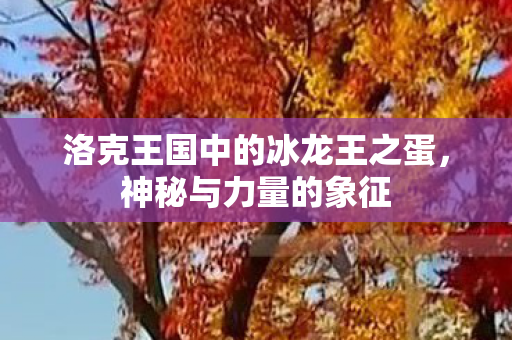 洛克王国中的冰龙王之蛋，神秘与力量的象征