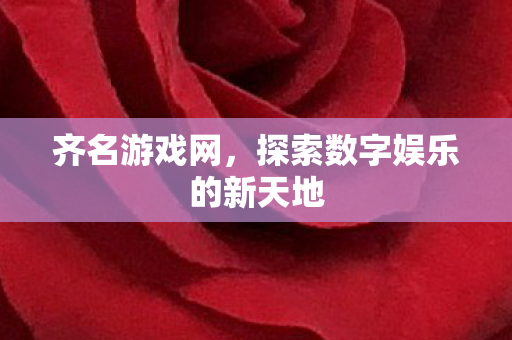 齐名游戏网，探索数字娱乐的新天地