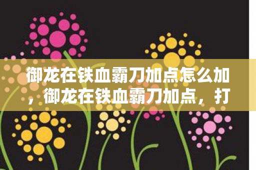 御龙在铁血霸刀加点怎么加，御龙在铁血霸刀加点，打造最强战士的加点攻略