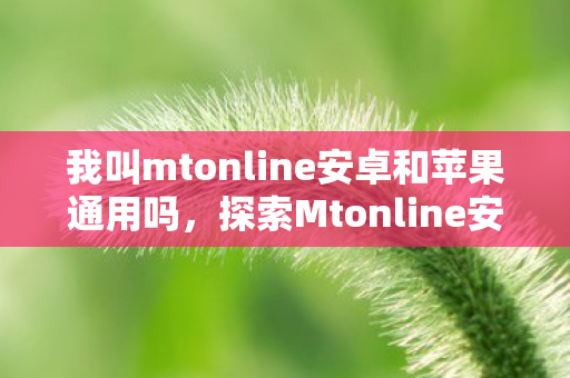 我叫mtonline安卓和苹果通用吗，探索Mtonline安卓，打造个性化移动体验的新篇章