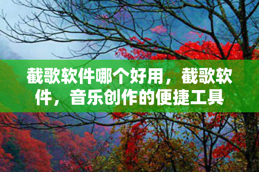 截歌软件哪个好用，截歌软件，音乐创作的便捷工具