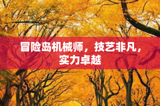 冒险岛机械师，技艺非凡，实力卓越