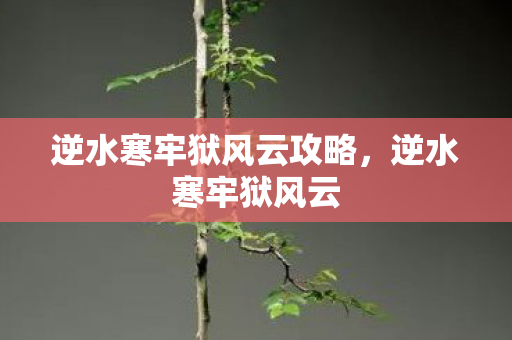 逆水寒牢狱风云攻略，逆水寒牢狱风云